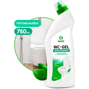 Чистящее средство для ванной и туалета GRASS WC-Gel, 750мл (219175) универсальное моющее средство grass универсал пенное 5 кг