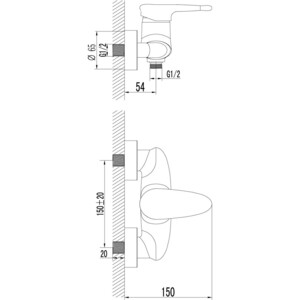 Смеситель для душа Lemark Status (LM4403C)