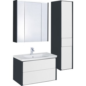 Мебель для ванной Roca Ronda 80 антрацит/белый глянец зеркальный шкаф roca ronda 60 антрацит zru9302968