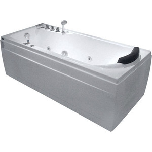 Акриловая ванна Gemy 170х80 с гидромассажем (G9006-1.7 B L) ванна из литого мрамора good door палермо 170х80 ва00023
