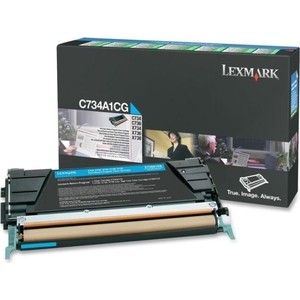 Картридж Lexmark C736 Cyan 10000 стр. (C736H1CG) картридж для лазерного принтера lexmark c950x2kg оригинал
