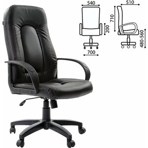 Кресло офисное Brabix Strike EX-525 экокожа черная, (531382)