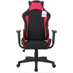 Кресло компьютерное Brabix GT Racer GM-101 подушка, ткань, черное/красное (531820) кресло оператора brabix optima mg 370 с подлокотниками экокожа ткань черное 531580