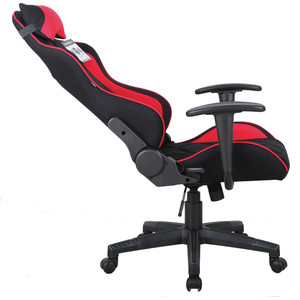 Кресло компьютерное Brabix GT Racer GM-101 подушка, ткань, черное/красное (531820)