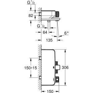 Термостат для ванны Grohe Grohtherm SmartControl (34718000)