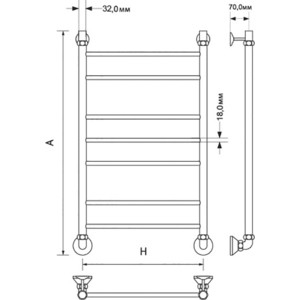 Полотенцесушитель водяной ZOX Прямой ЛЦ 50x80 (4690569050927)