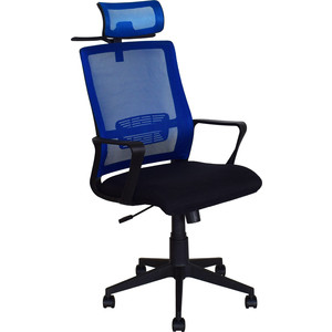 Компьютерное кресло Стимул-групп СТИ-Кр47 Ап ткань Bingo 28 черная/сетка 471 синяя