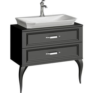 Мебель для ванной Aqwella LaDonna 85x46 черная