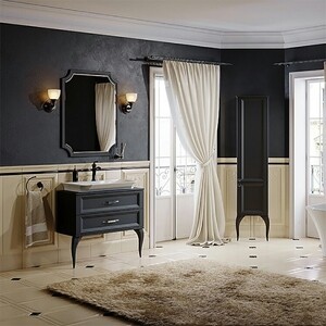 Мебель для ванной Aqwella LaDonna 85x46 черная зеркало 72x95 см матовый aqwella 5 stars ladonna lad0207blk