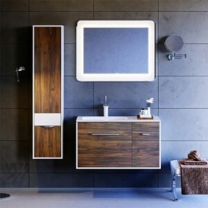 Мебель для ванной Aqwella Malaga L 90x45 крафт темный пенал aqwella malaga 32 5x150 крафт темный левый mal 05 03 l cd