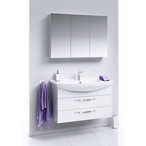 Мебель для ванной Aqwella Аллегро 105x50 два ящика, белая
