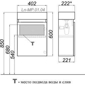 Мебель для ванной Aqwella Леон-МР 40x22 дуб сонома