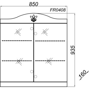 Зеркальный шкаф Aqwella Франческа 85x94 белый (FR0408)