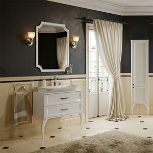 Мебель для ванной Aqwella LaDonna 85x46 белая зеркало 72x95 см матовый aqwella 5 stars ladonna lad0207blk