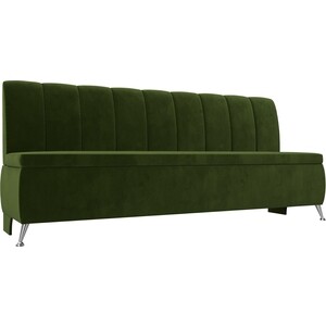 Кухонный прямой диван АртМебель Кантри вельвет зеленый диван arsko локи эмаль зеленый вельвет