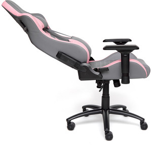 Кресло TetChair iPinky кож/зам, серый/розовый