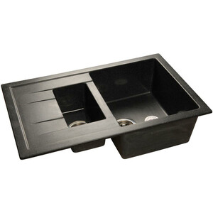 Кухонная мойка GranFest Quadro GF-Q775KL черная салфетка под приборы 30х45 см пвх прямоугольная черная золотистая нить solid